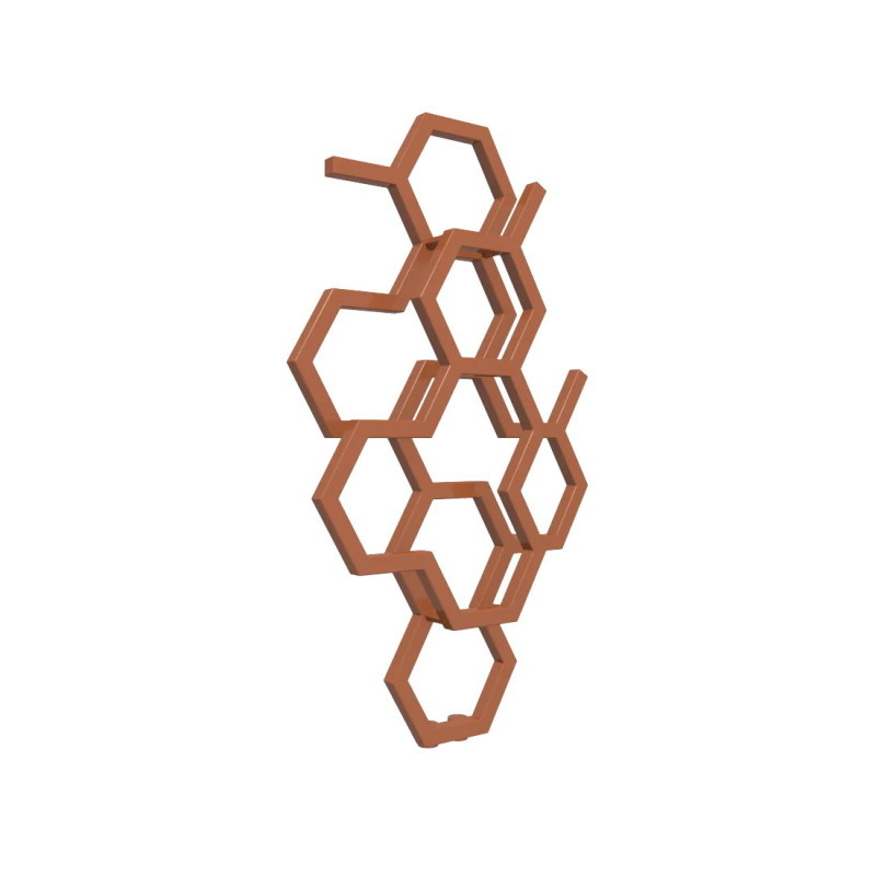 DK Terma Hex 821x486 vodný radiátor Bright Copper ZX