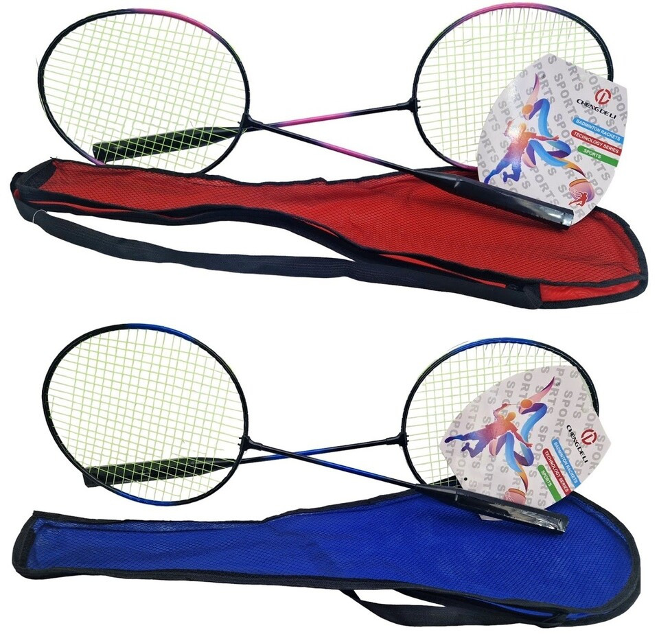 Rakety na badminton sada 2ks - modrá