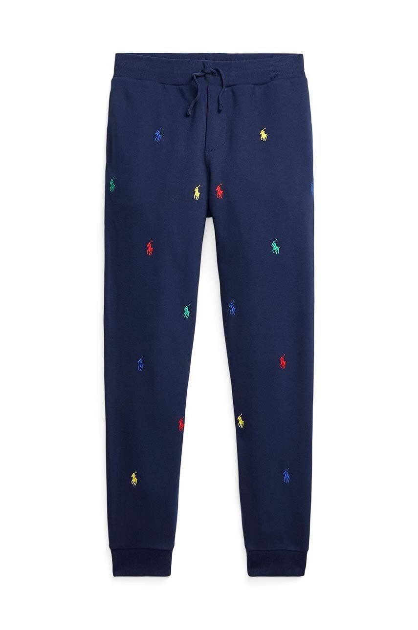 Detské tepláky Polo Ralph Lauren tmavomodrá farba, vzorované, 323846210005