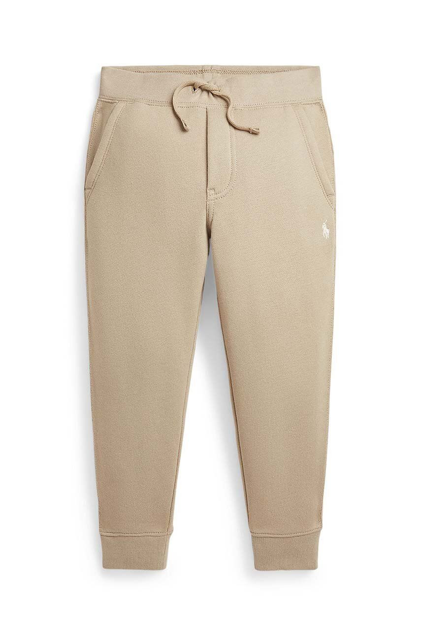 Detské tepláky Polo Ralph Lauren béžová farba, jednofarebné, 322799362032