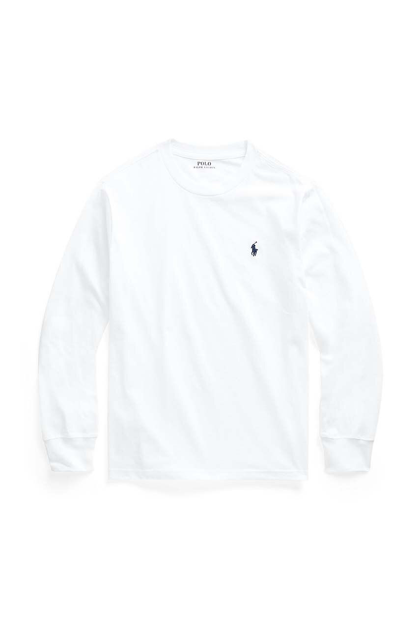 Detská bavlnená mikina Polo Ralph Lauren biela farba, jednofarebná, 323843804004