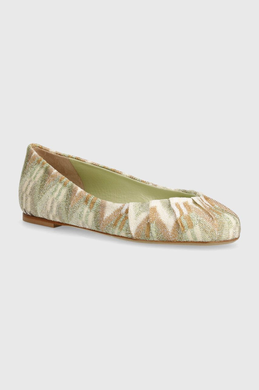Baleríny Missoni Iris zelená farba, M31_024