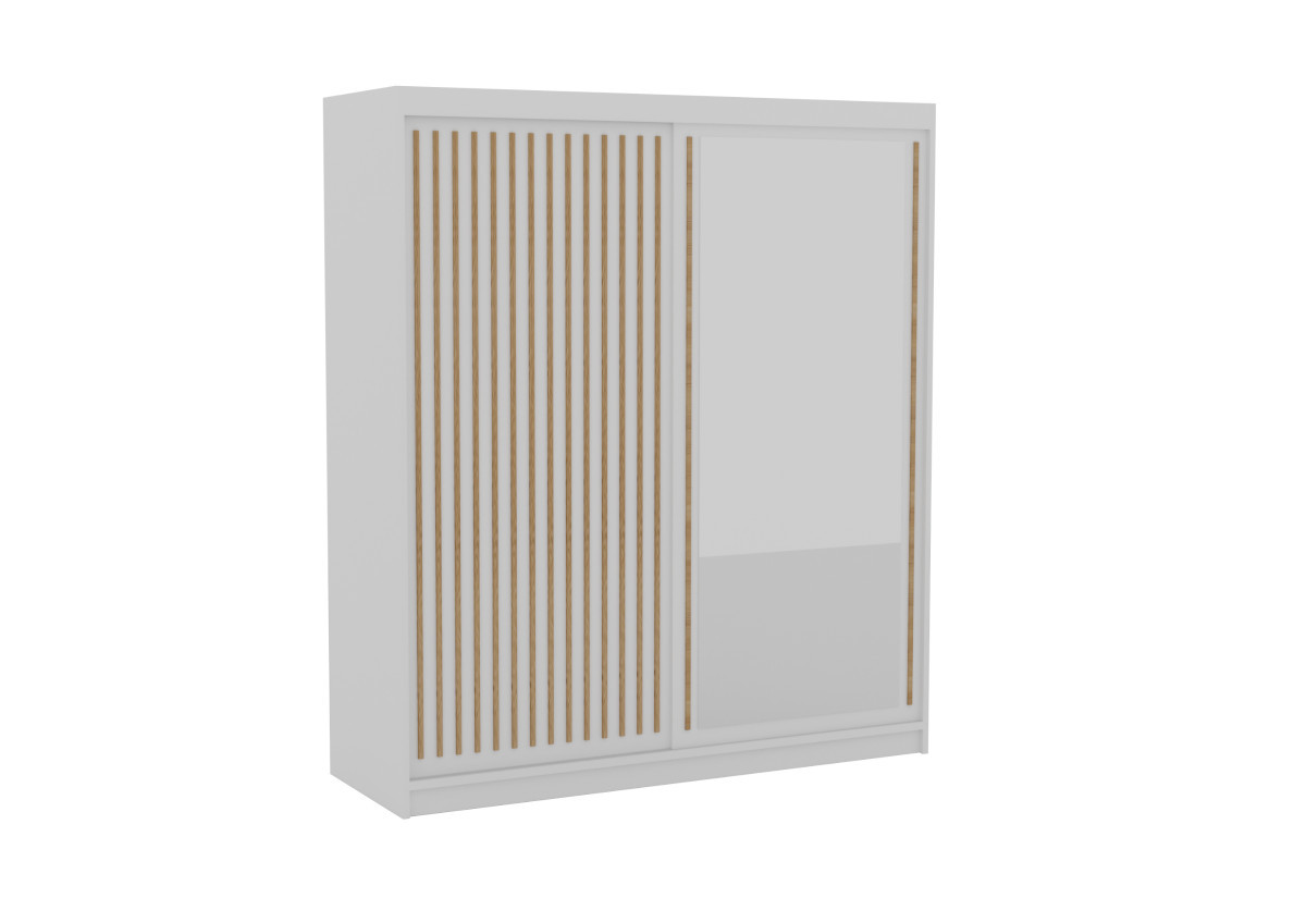 Expedo Šatníková skriňa DELMA, 160x205x60, biela