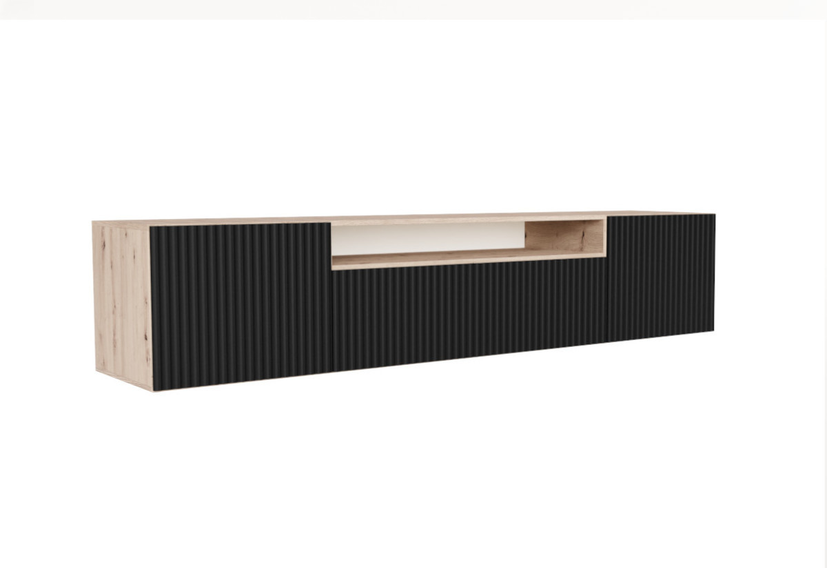 Expedo TV stolík LENONA, 200x42x41, dub artisan/čierna