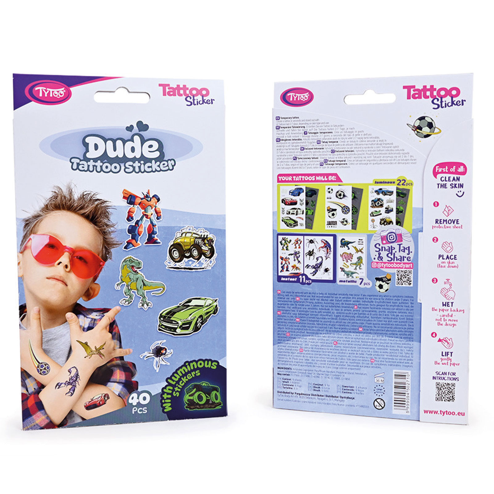 Sada tetovacích nálepok Dude - 40 ks / balenie