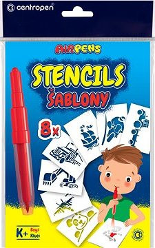 CENTROPEN šablóny k fúkacím fixkám 9996 K+ pre chlapcov