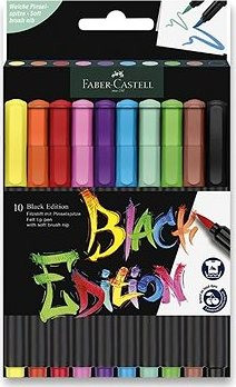 FABER-CASTELL Black Edition Brush, 10 farieb