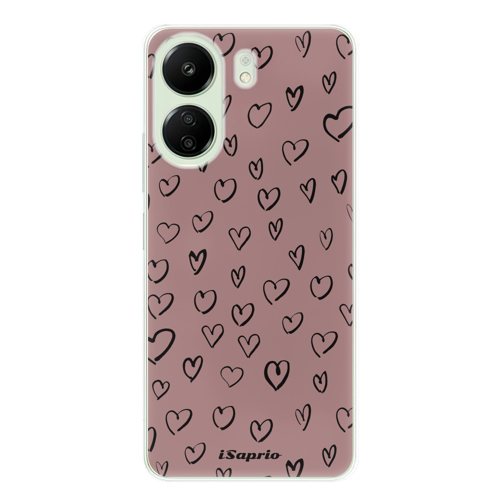 Odolné silikónové puzdro iSaprio - Heart Dark - Xiaomi Redmi 13C