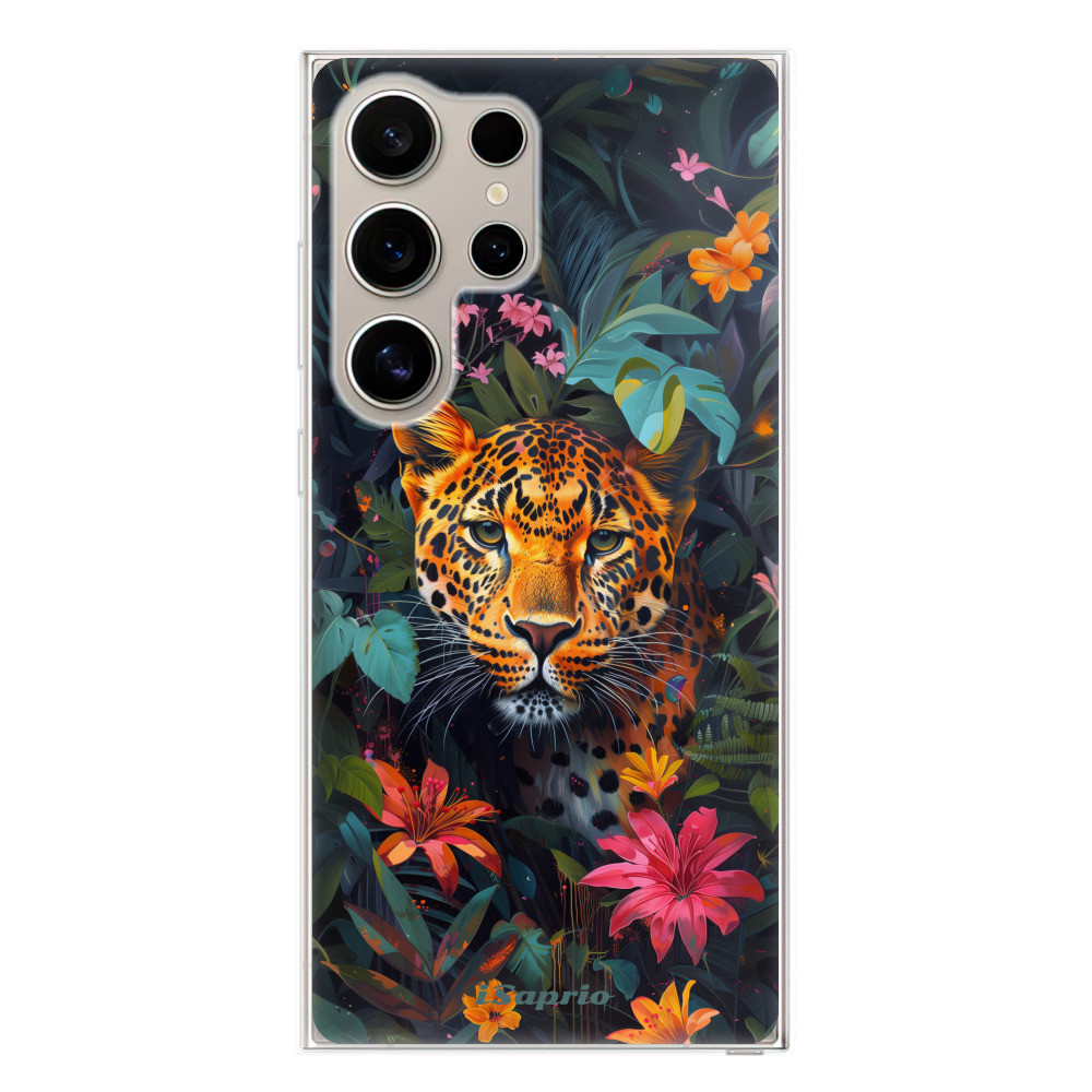 Odolné silikónové puzdro iSaprio - Flower Jaguar - Samsung Galaxy S24 Ultra