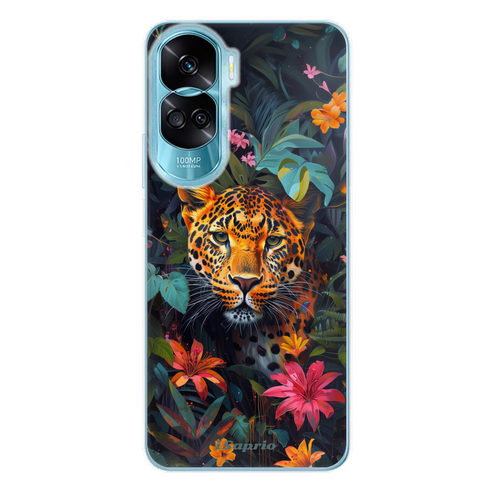 Odolné silikónové puzdro iSaprio - Flower Jaguar - Honor 90 Lite 5G