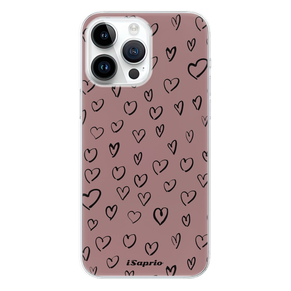 Odolné silikónové puzdro iSaprio - Heart Dark - iPhone 15 Pro Max