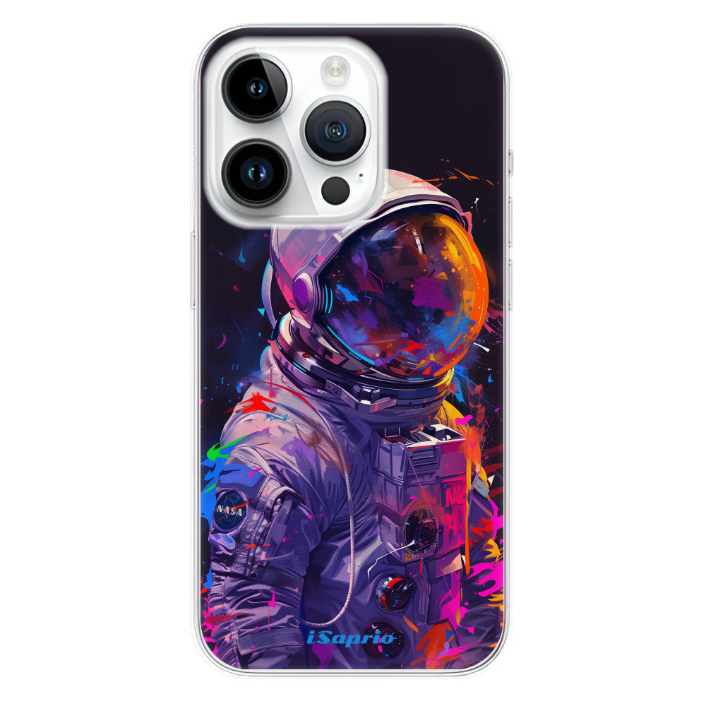 Odolné silikónové puzdro iSaprio - Neon Astronaut - iPhone 15 Pro