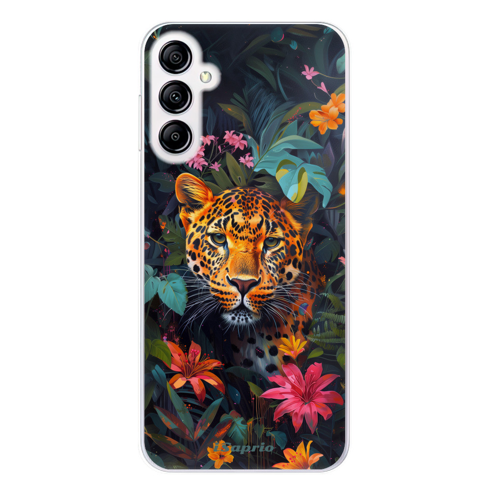 Odolné silikónové puzdro iSaprio - Flower Jaguar - Samsung Galaxy A14 / A14 5G