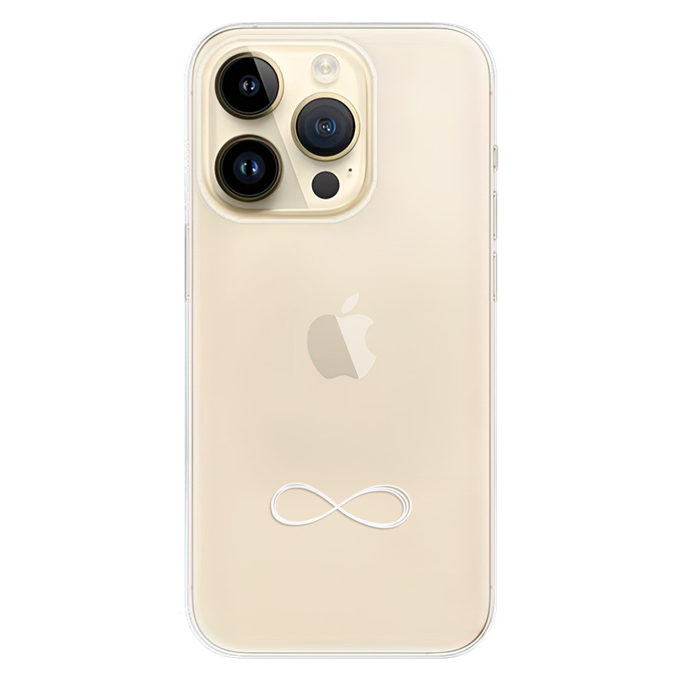 Odolné silikónové puzdro iSaprio - čiré - Infinity - iPhone 14 Pro