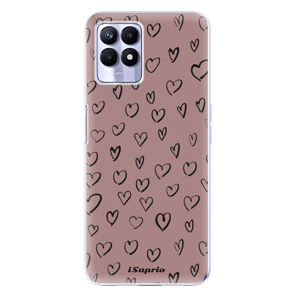 Odolné silikónové puzdro iSaprio - Heart Dark - Realme 8i