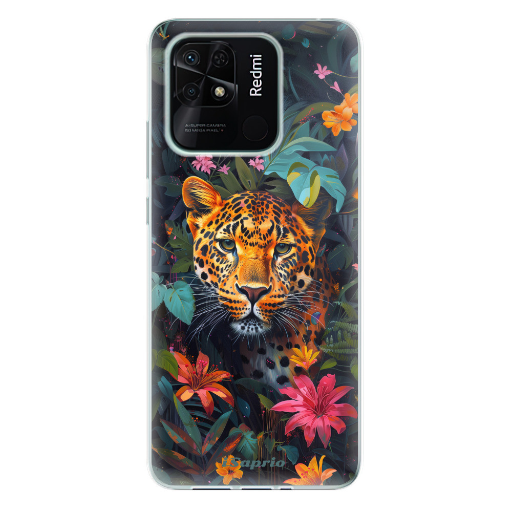 Odolné silikónové puzdro iSaprio - Flower Jaguar - Xiaomi Redmi 10C