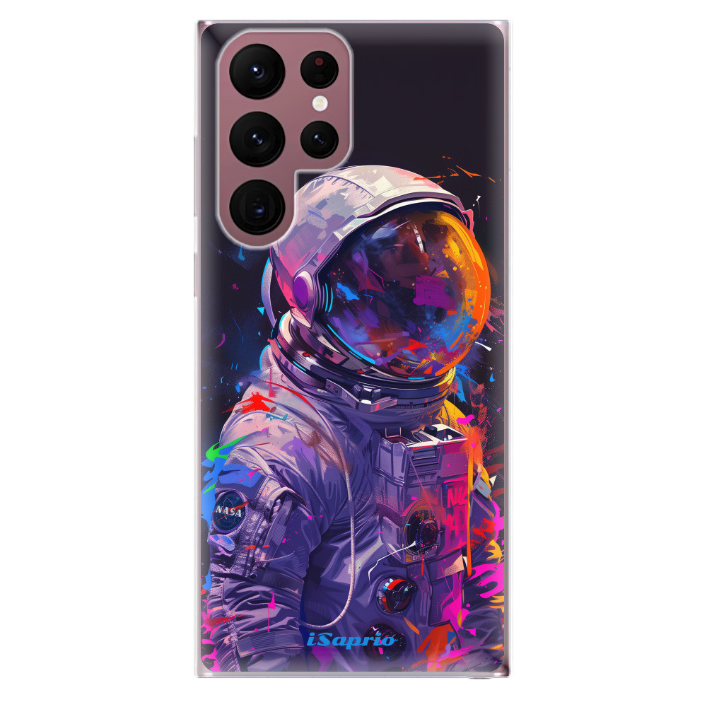 Odolné silikónové puzdro iSaprio - Neon Astronaut - Samsung Galaxy S22 Ultra 5G