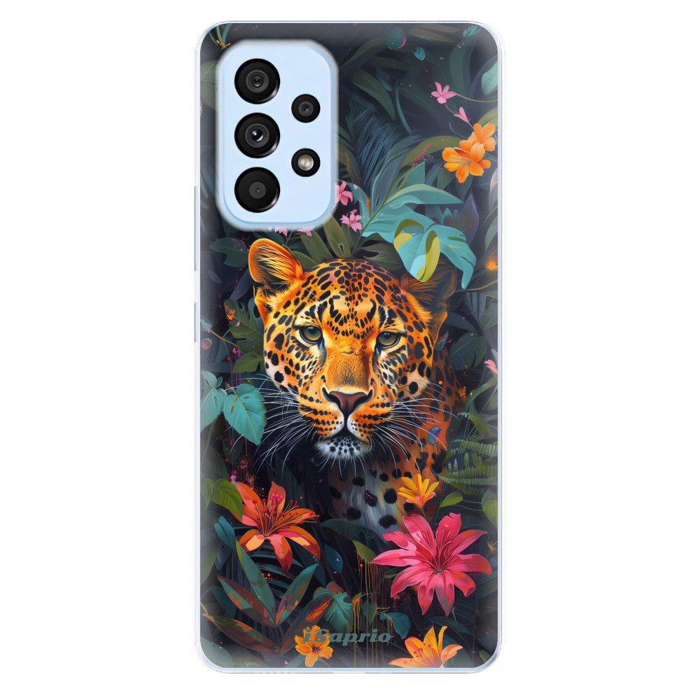 Odolné silikónové puzdro iSaprio - Flower Jaguar - Samsung Galaxy A53 5G