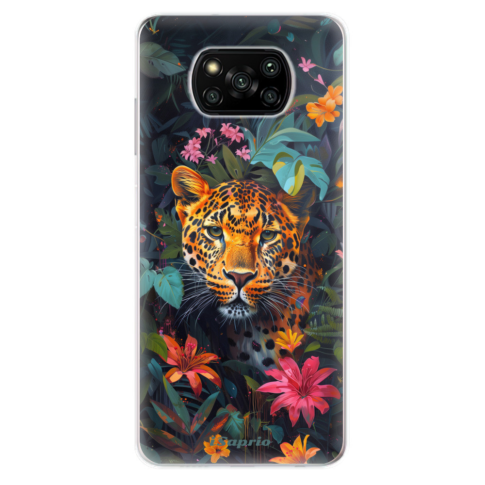 Odolné silikónové puzdro iSaprio - Flower Jaguar - Xiaomi Poco X3 Pro / X3 NFC