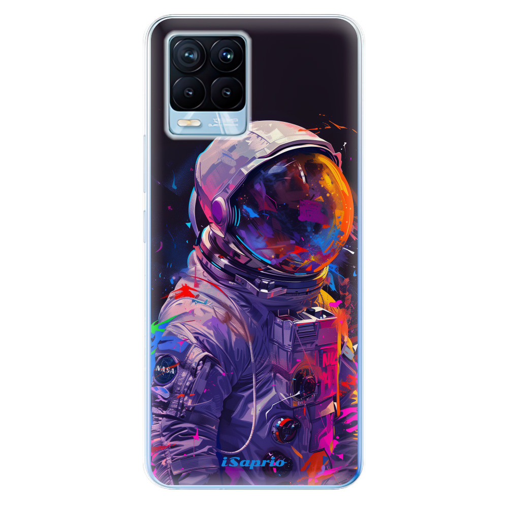 Odolné silikónové puzdro iSaprio - Neon Astronaut - Realme 8 / 8 Pro