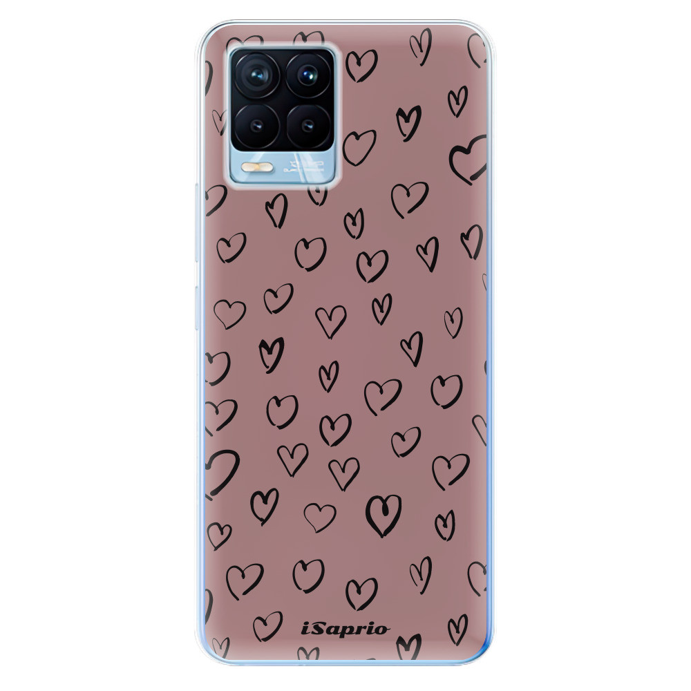 Odolné silikónové puzdro iSaprio - Heart Dark - Realme 8 / 8 Pro