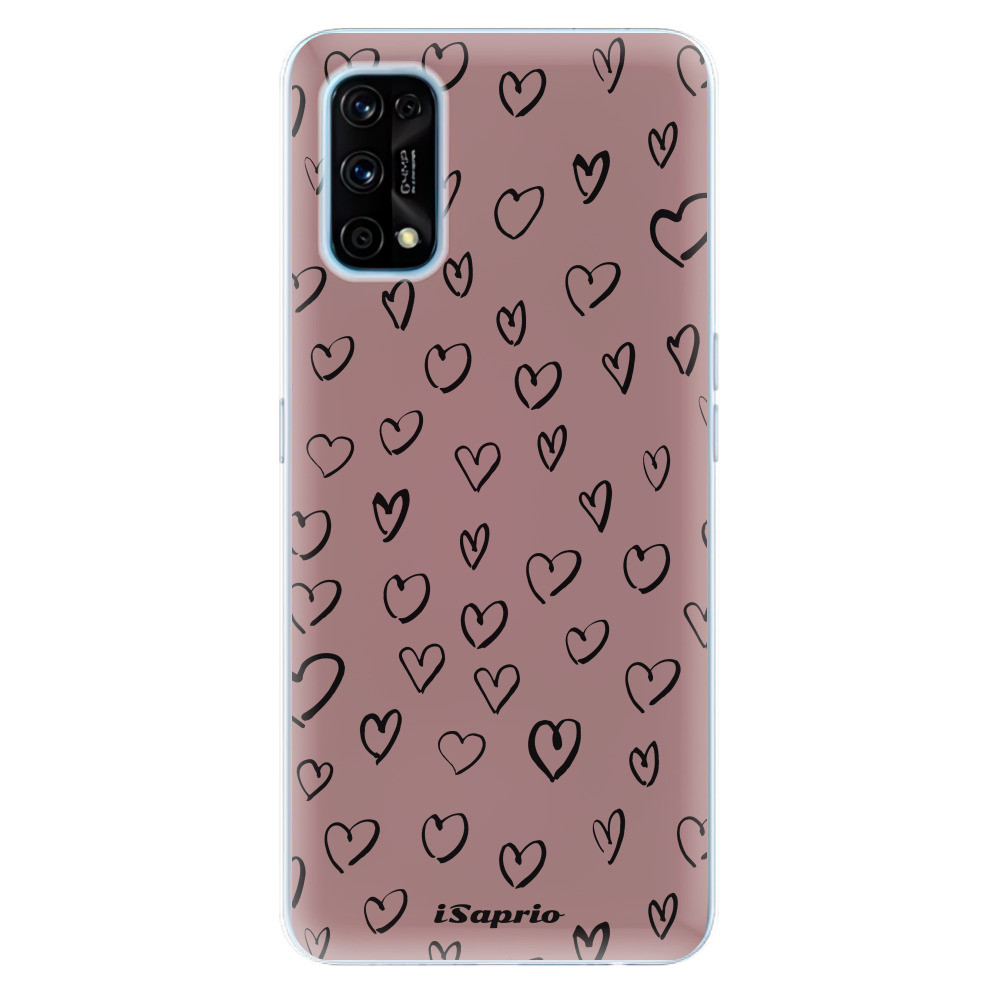 Odolné silikónové puzdro iSaprio - Heart Dark - Realme 7 Pro