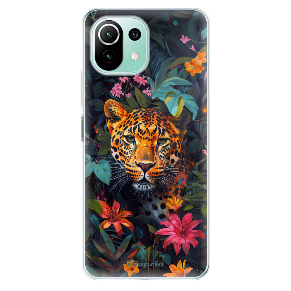 Odolné silikónové puzdro iSaprio - Flower Jaguar - Xiaomi Mi 11 Lite