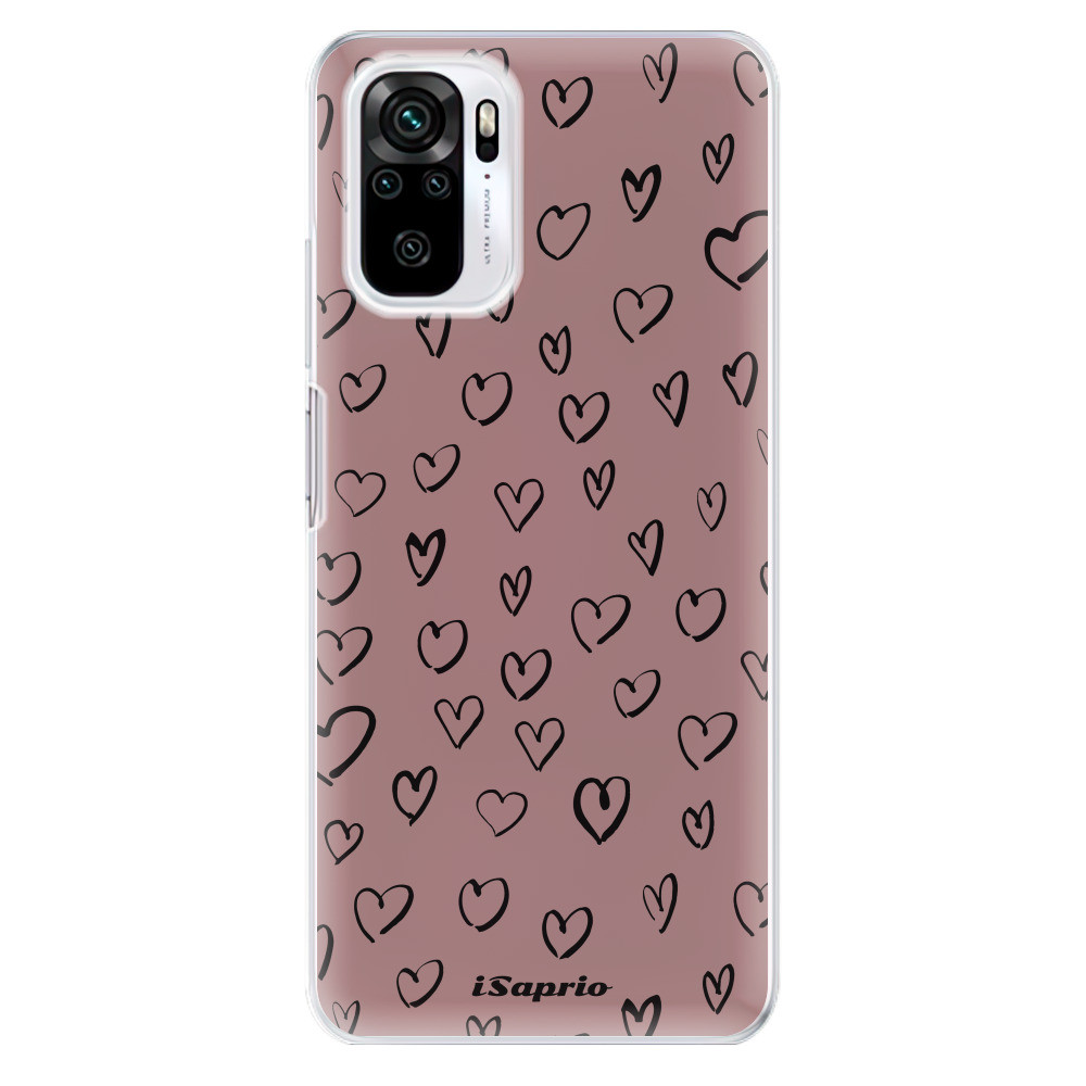 Odolné silikónové puzdro iSaprio - Heart Dark - Xiaomi Redmi Note 10 / Note 10S