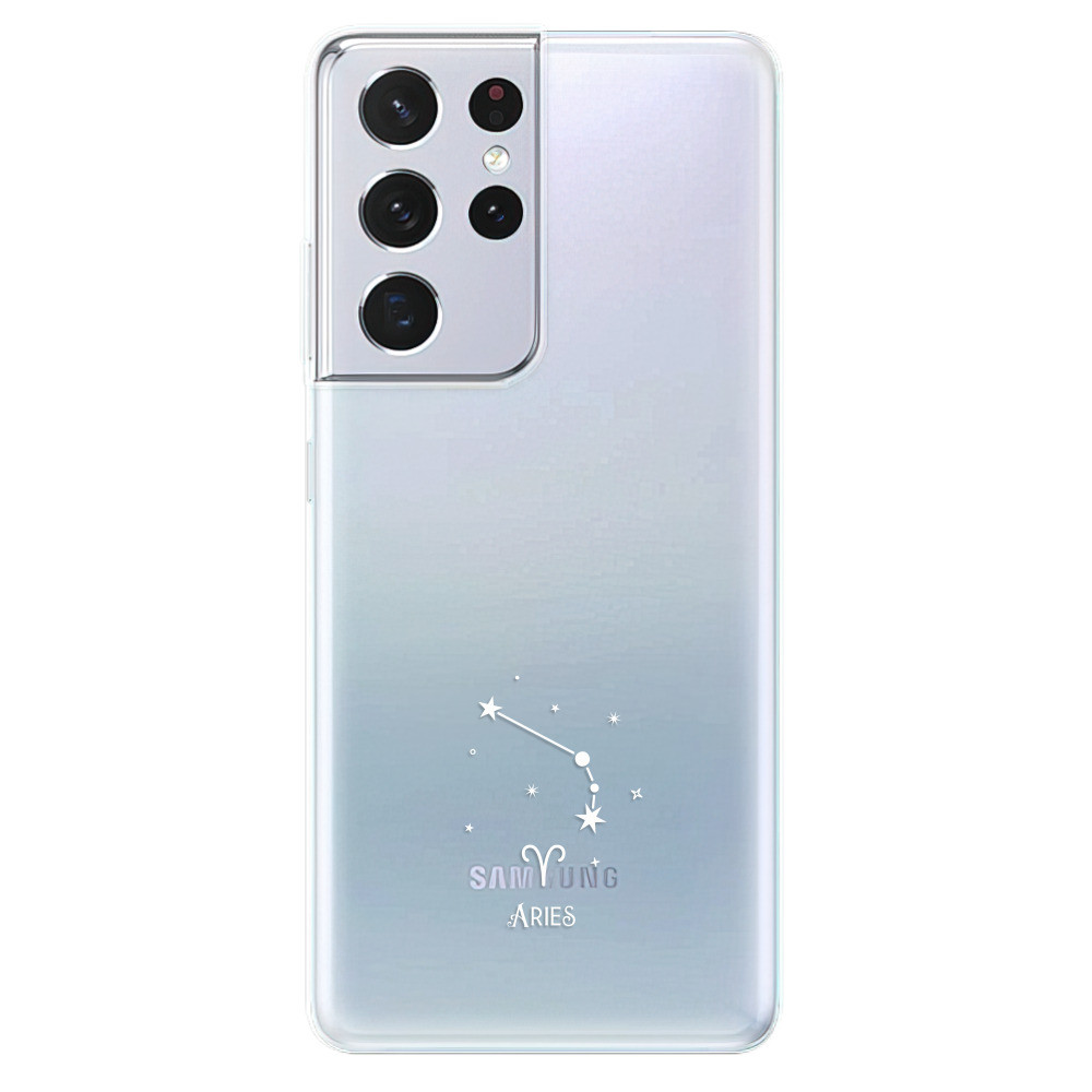 Odolné silikónové puzdro iSaprio - čiré - Beran - Samsung Galaxy S21 Ultra