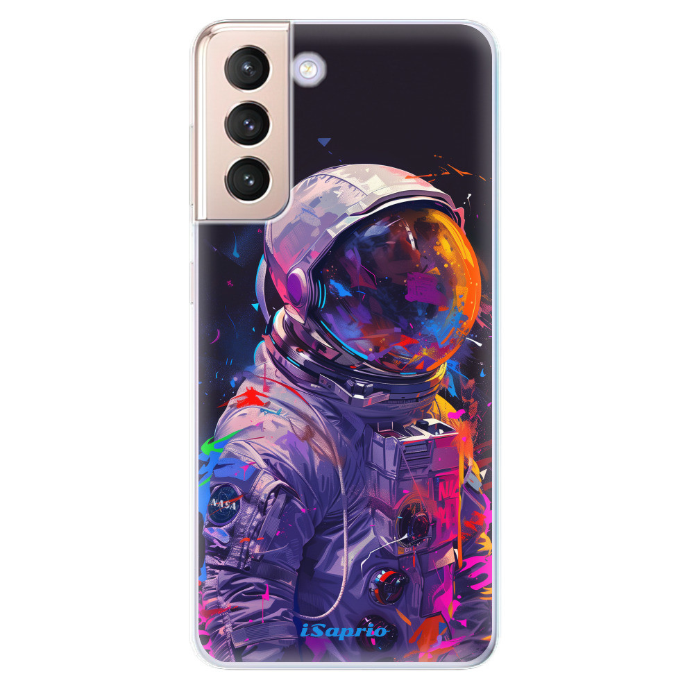 Odolné silikónové puzdro iSaprio - Neon Astronaut - Samsung Galaxy S21