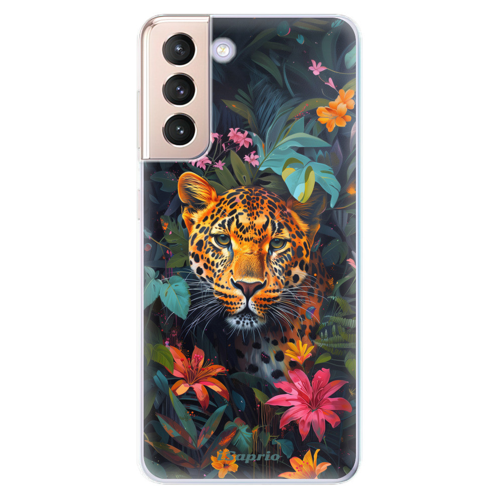 Odolné silikónové puzdro iSaprio - Flower Jaguar - Samsung Galaxy S21