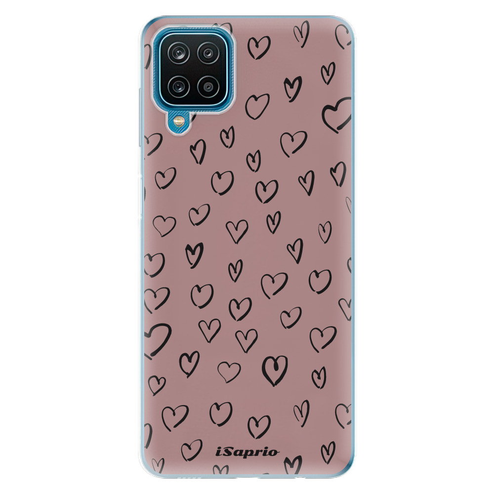 Odolné silikónové puzdro iSaprio - Heart Dark - Samsung Galaxy A12