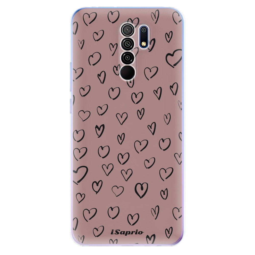 Odolné silikónové puzdro iSaprio - Heart Dark - Xiaomi Redmi 9