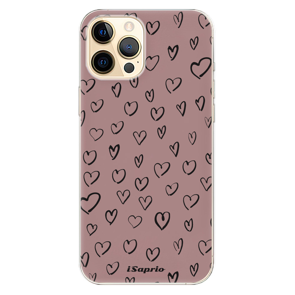 Odolné silikónové puzdro iSaprio - Heart Dark - iPhone 12 Pro Max
