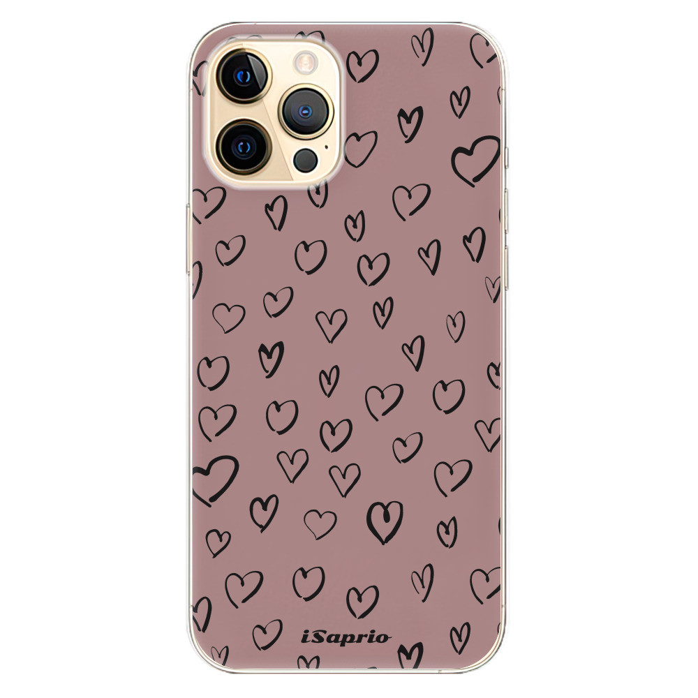 Odolné silikónové puzdro iSaprio - Heart Dark - iPhone 12 Pro