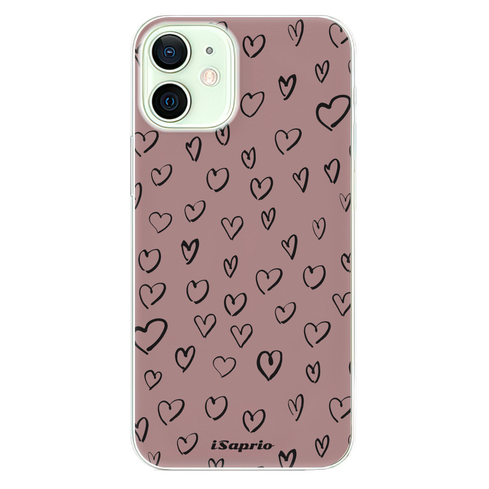 Odolné silikónové puzdro iSaprio - Heart Dark - iPhone 12