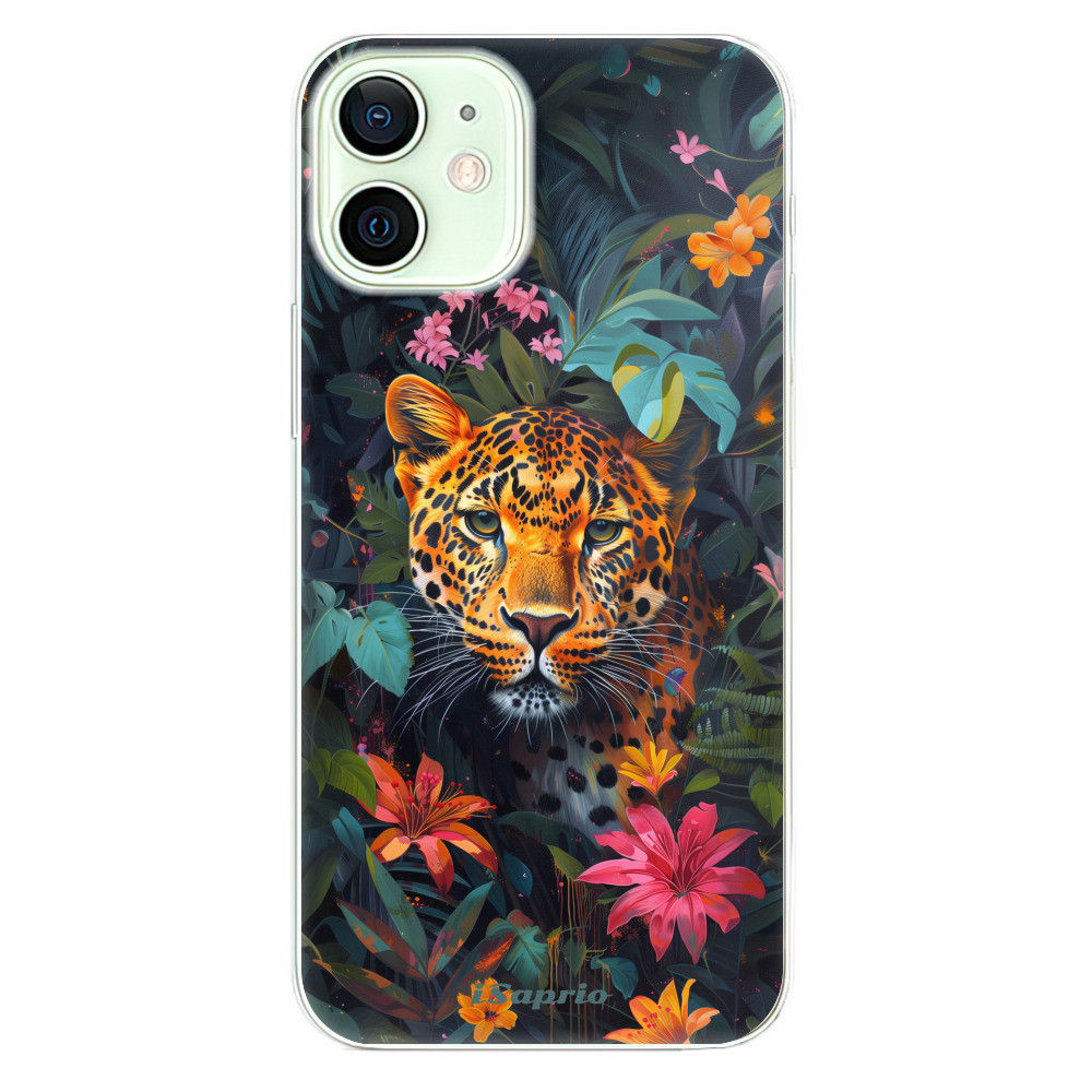Odolné silikónové puzdro iSaprio - Flower Jaguar - iPhone 12