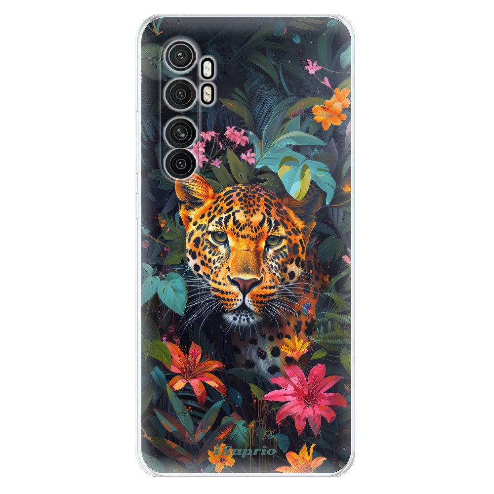 Odolné silikónové puzdro iSaprio - Flower Jaguar - Xiaomi Mi Note 10 Lite