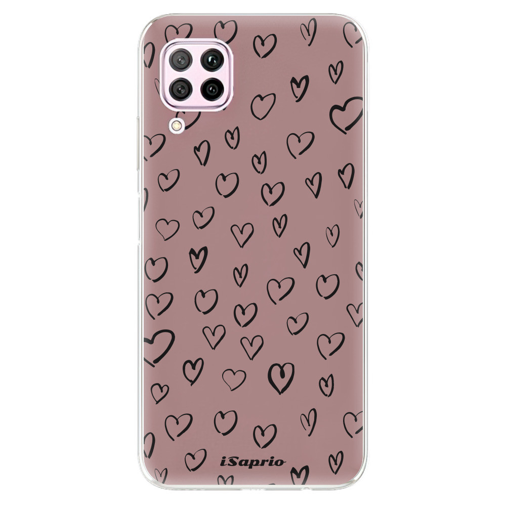 Odolné silikónové puzdro iSaprio - Heart Dark - Huawei P40 Lite