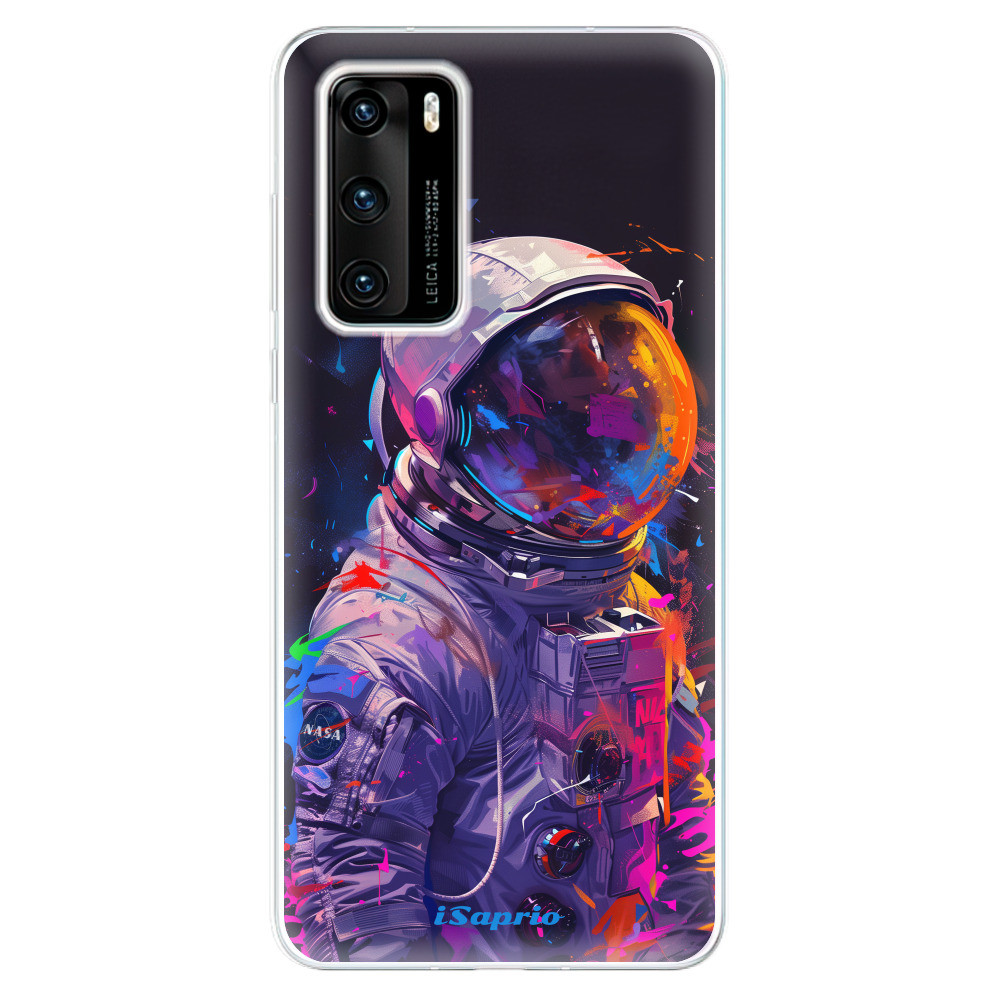 Odolné silikónové puzdro iSaprio - Neon Astronaut - Huawei P40