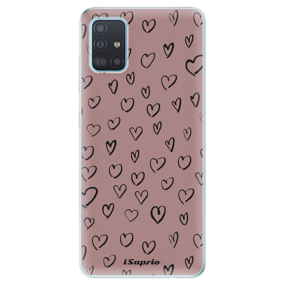 Odolné silikónové puzdro iSaprio - Heart Dark - Samsung Galaxy A51