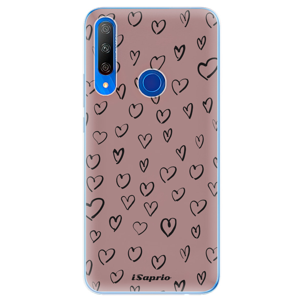 Odolné silikónové puzdro iSaprio - Heart Dark - Huawei Honor 9X