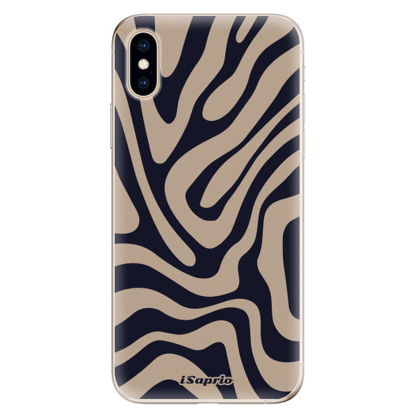 Odolné silikónové puzdro iSaprio - Zebra Black - iPhone XS