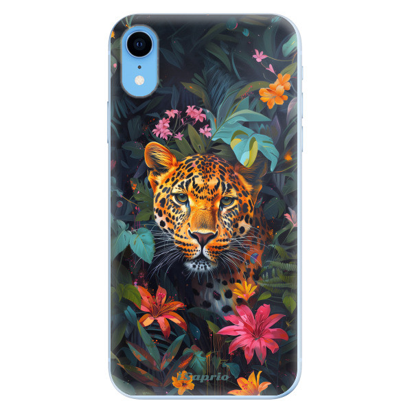 Odolné silikónové puzdro iSaprio - Flower Jaguar - iPhone XR