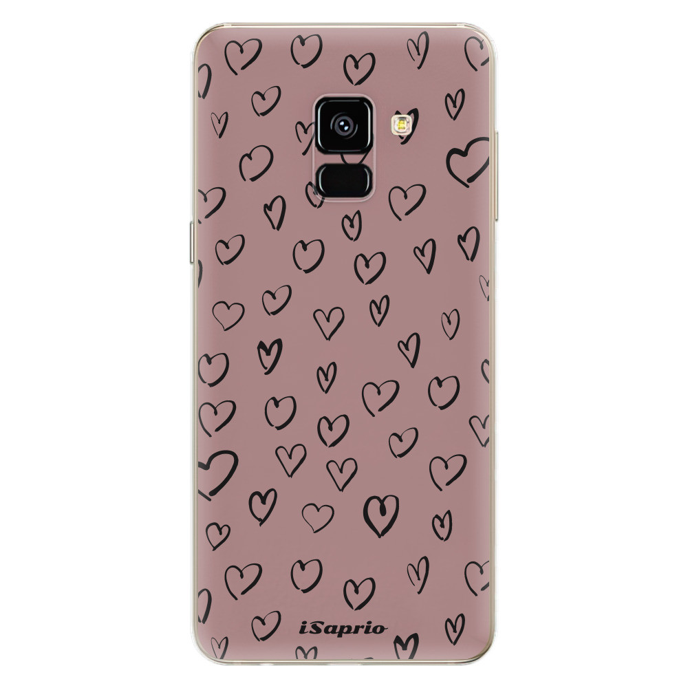 Odolné silikónové puzdro iSaprio - Heart Dark - Samsung Galaxy A8 2018