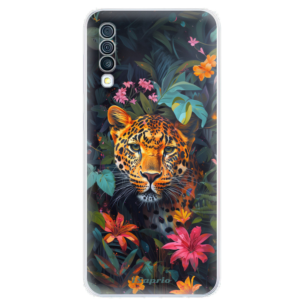 Odolné silikónové puzdro iSaprio - Flower Jaguar - Samsung Galaxy A50
