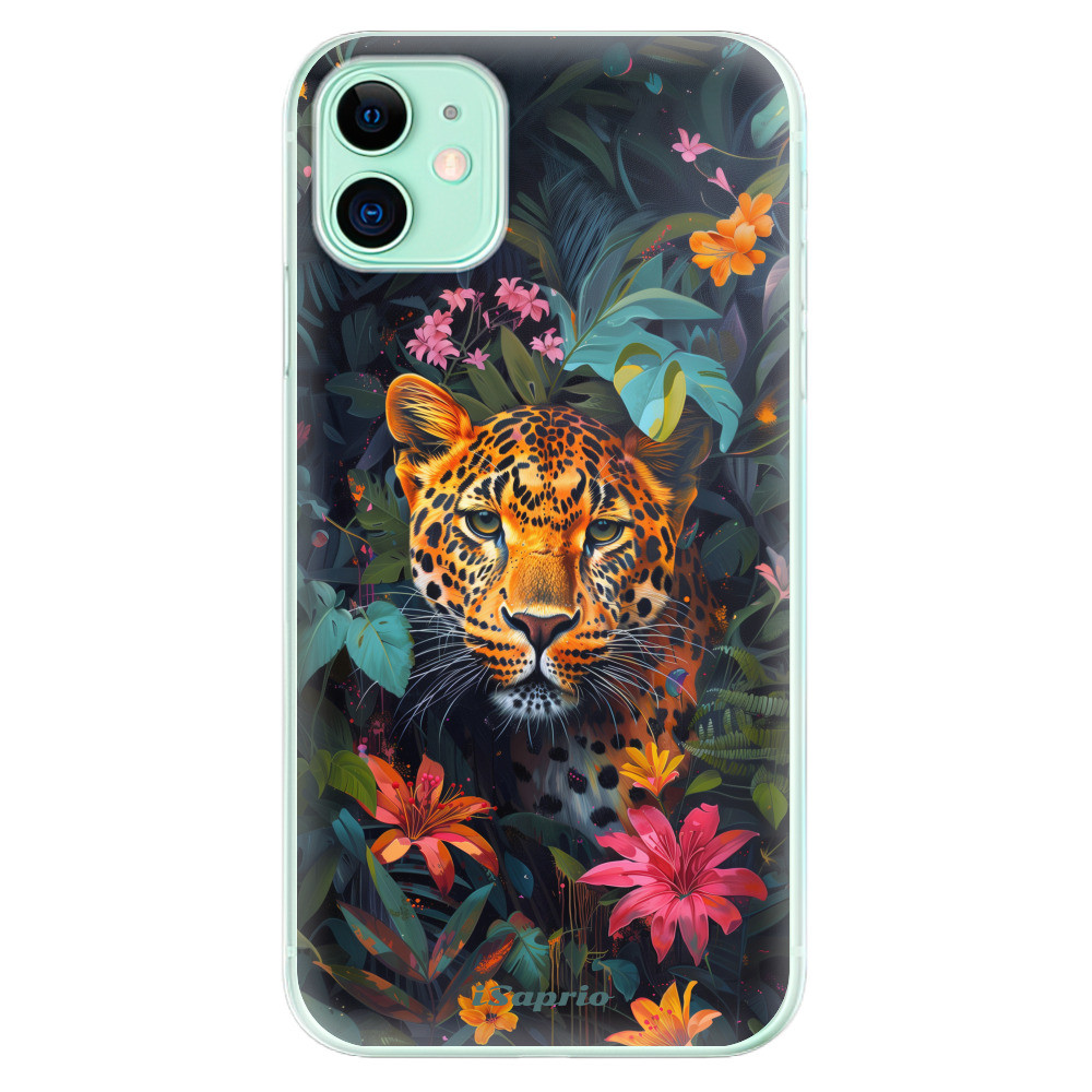 Odolné silikónové puzdro iSaprio - Flower Jaguar - iPhone 11