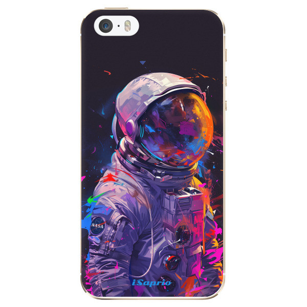 Odolné silikónové puzdro iSaprio - Neon Astronaut - iPhone 5/5S/SE