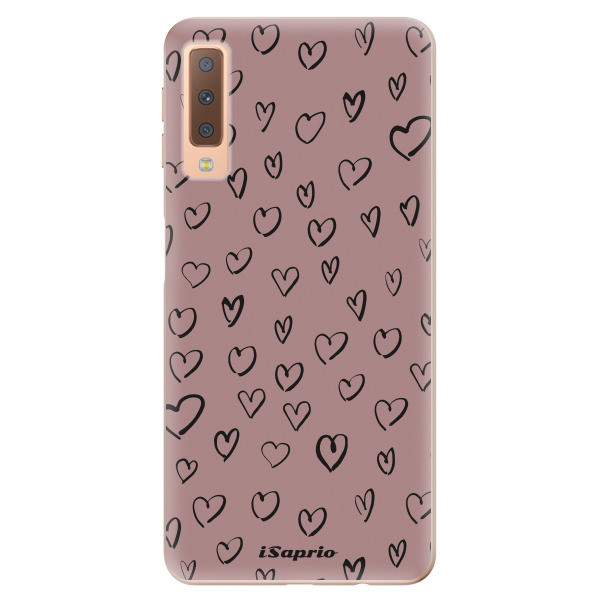 Odolné silikónové puzdro iSaprio - Heart Dark - Samsung Galaxy A7 (2018)