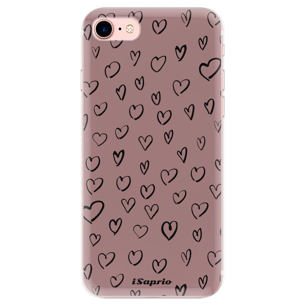 Odolné silikónové puzdro iSaprio - Heart Dark - iPhone 7